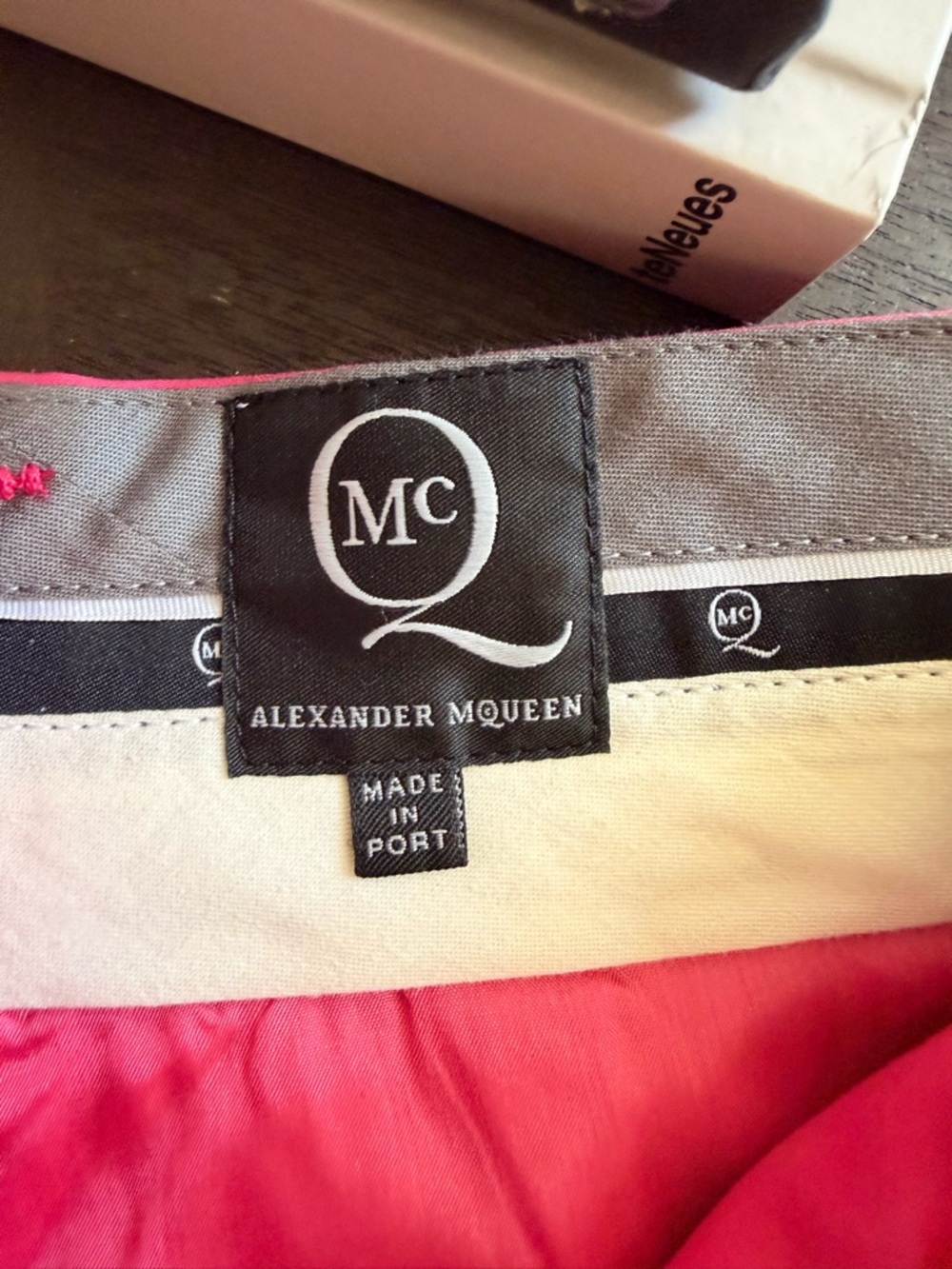 Alexander McQueen Hot Pink Lined Skirt - Picture 2 of 10